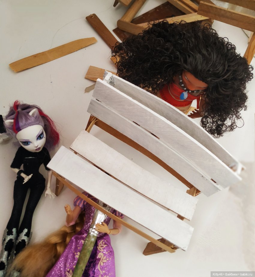 Скамейка — Мебель для кукол и домиков: фото (фото 10)