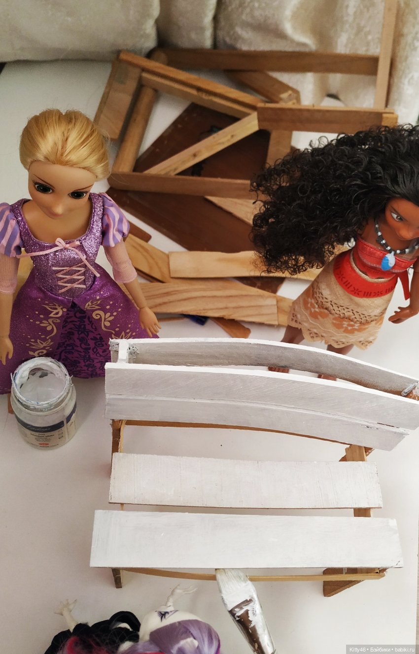 Скамейка — Мебель для кукол и домиков: фото (фото 9)