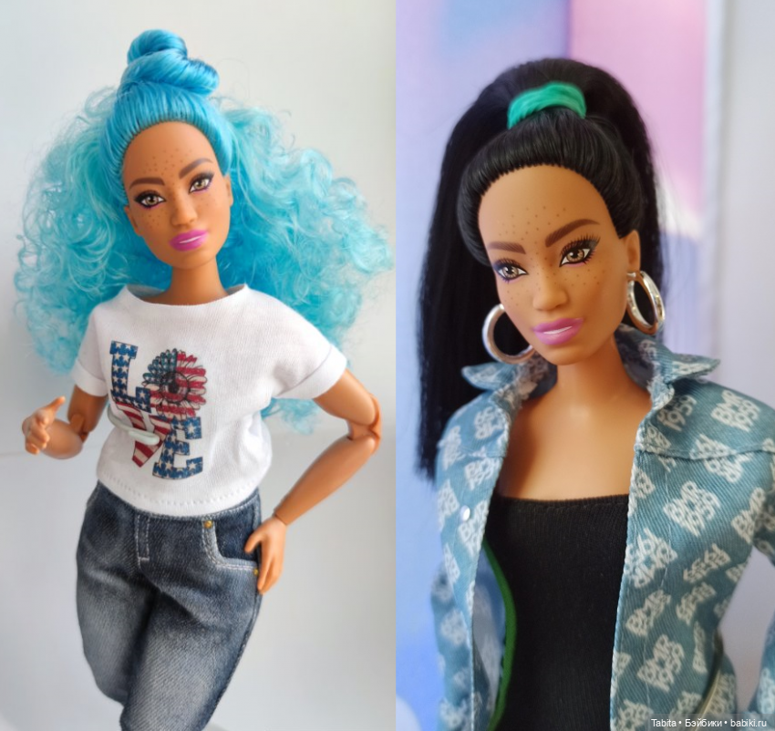 Продолжаю перепрошивку волос барби. Превращение в брюнеток Мальвины Экстры и Улыбашки Шатенки