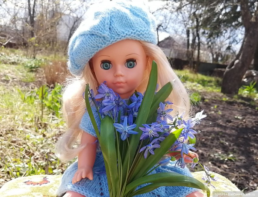 Мила, цветы и проказник-апрель (Кукла Мила "Весна") (фото 8)