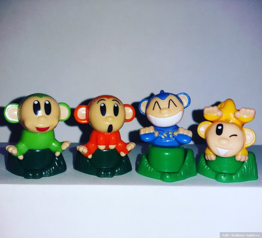 ...Смешные обезьянки — Фигурки Киндер Сюрприз (Kinder)