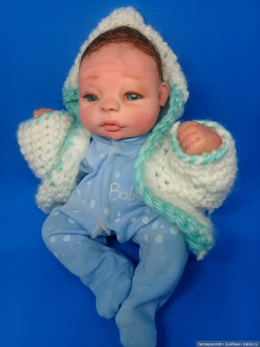 Малыш Данюша из полимерной глины. Авторская кукла Натальи Игнатьевой (фото 2)