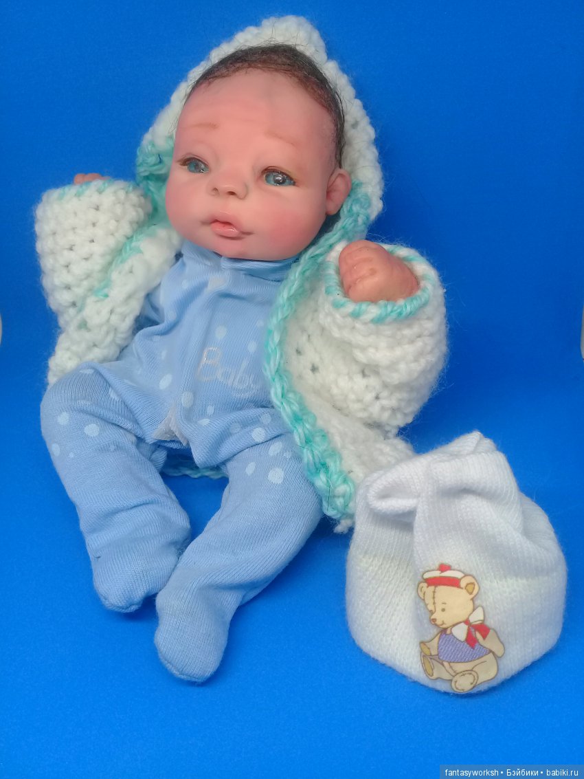 Малыш Данюша из полимерной глины. Авторская кукла Натальи Игнатьевой