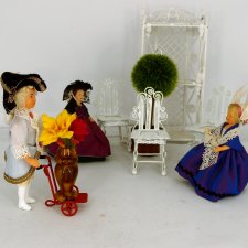 Ажурный кукольный набор мебели для сада (металл)