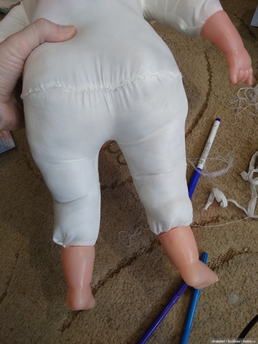 Быстротопик. Починка ножки мягконабивной кукле (фото 5)