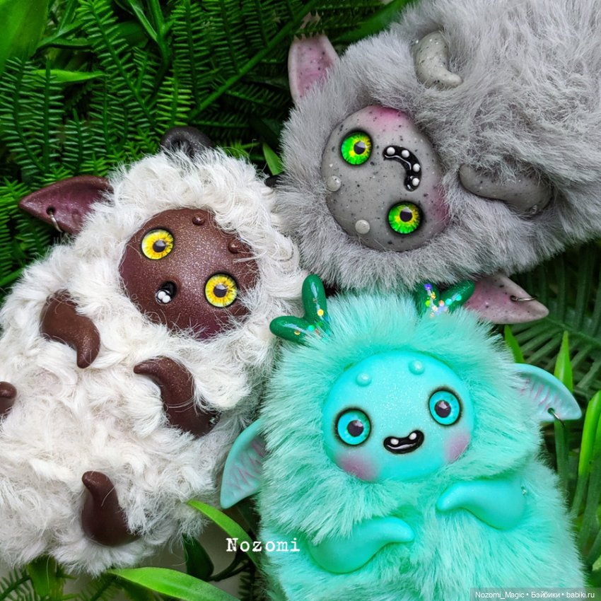 Порция лесных духов — Игрушки в смешанной технике (мех и глина): Арт (фото 2)
