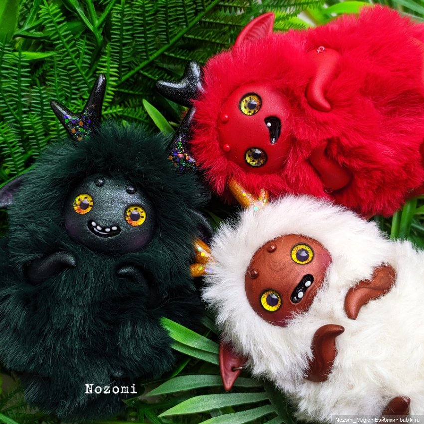 Порция лесных духов — Игрушки в смешанной технике (мех и глина): Арт (фото 4)