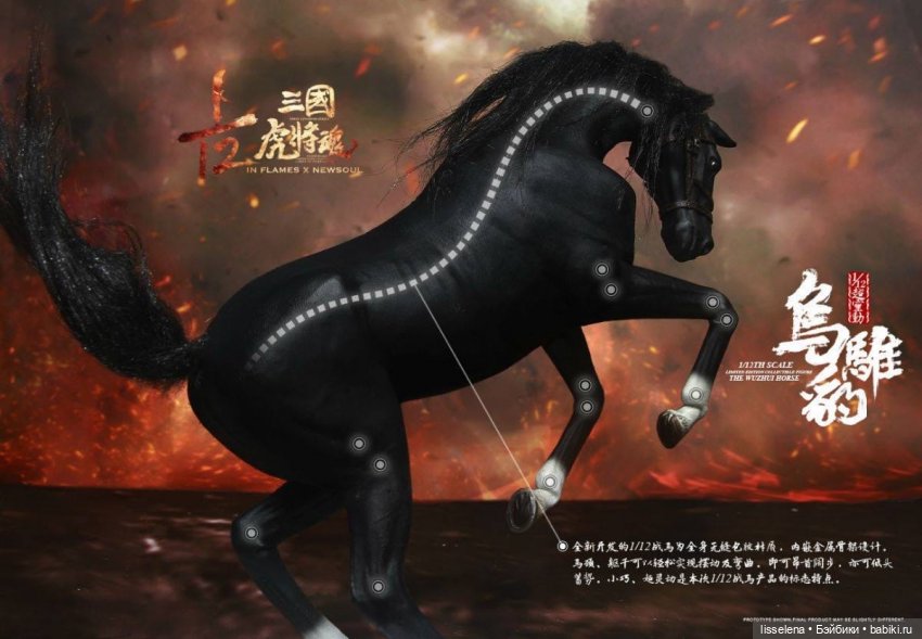 Шарнирный конь/лошадь в формате 1/6