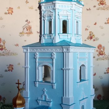 Авторская работа Романа Шуклина: макет колокольни