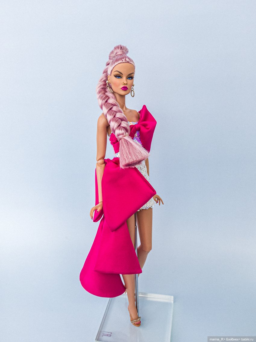 Integrity Toys Fashion Royalty платье с бантом фуксия