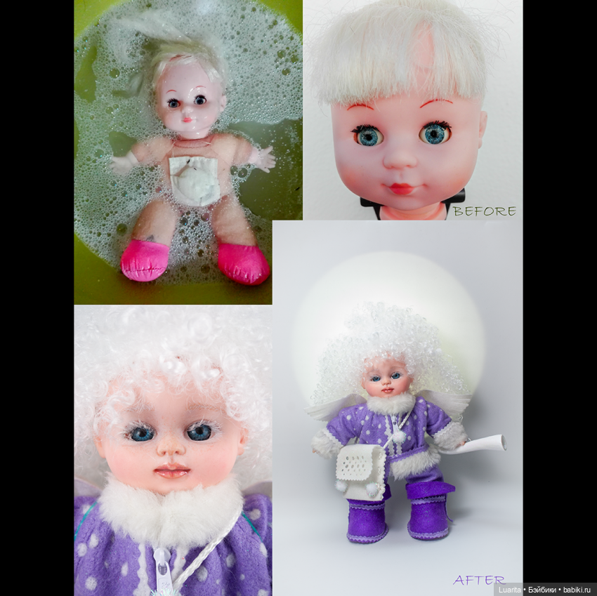 Снежный Ангел Дженни — Реставрация и преображение кукол: ремонт (фото 6)