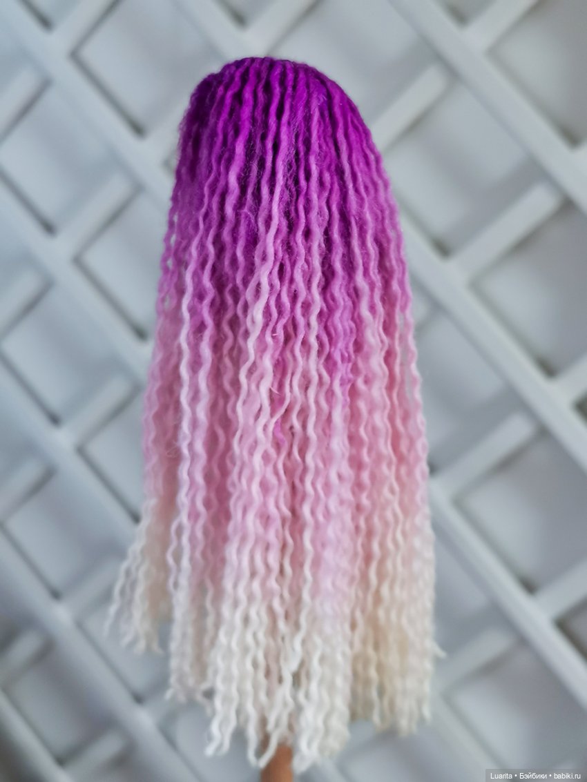 Попытка №1 создать дреды из шерстяной пряжи | Бэйбики Попытка №1 создать дреды из шерстяной пряжи (фото 2)