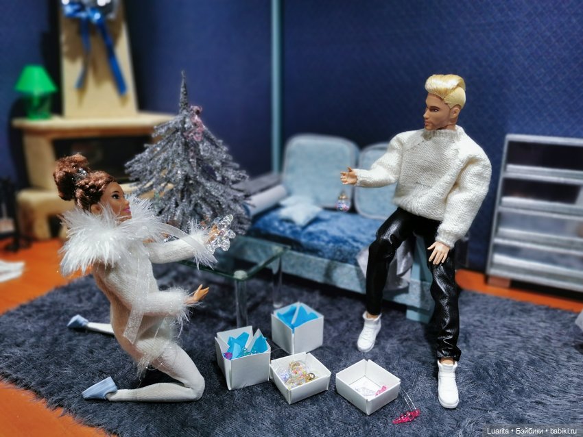 Зала к Рождеству — Румбоксы и кукольные интерьеры: фото (фото 10)