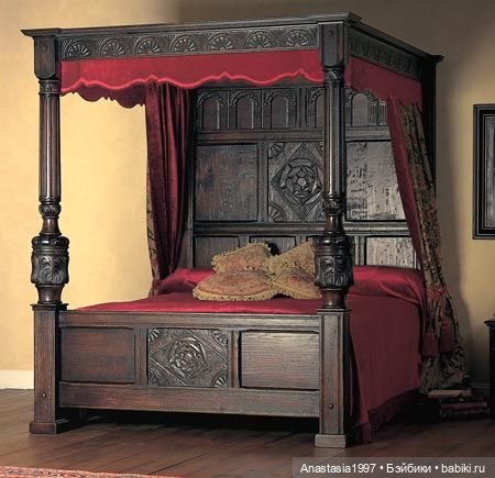 Средневековая кровать — Мебель для кукол и домиков: фото