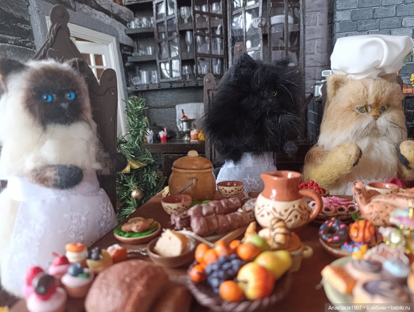 Званый обед — Авторские куклы из шерсти (валяние): сухое