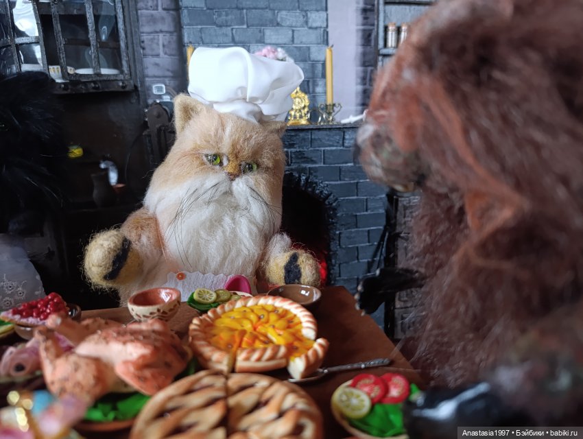 Званый обед — Авторские куклы из шерсти (валяние): сухое