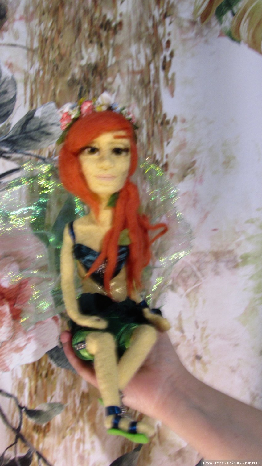 Куколка Весна (войлок) — Валяные игрушки из шерсти: сухое валяние (фото 4)