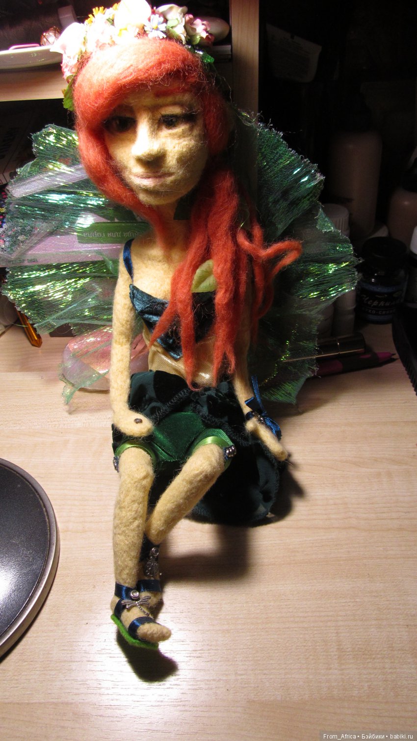 Куколка Весна (войлок) — Валяные игрушки из шерсти: сухое валяние (фото 2)