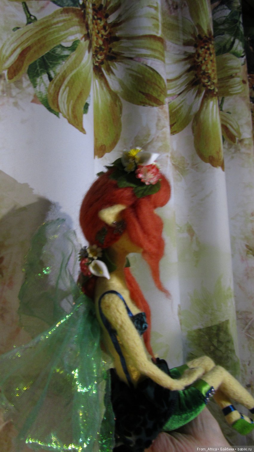 Куколка Весна (войлок) — Валяные игрушки из шерсти: сухое валяние (фото 6)