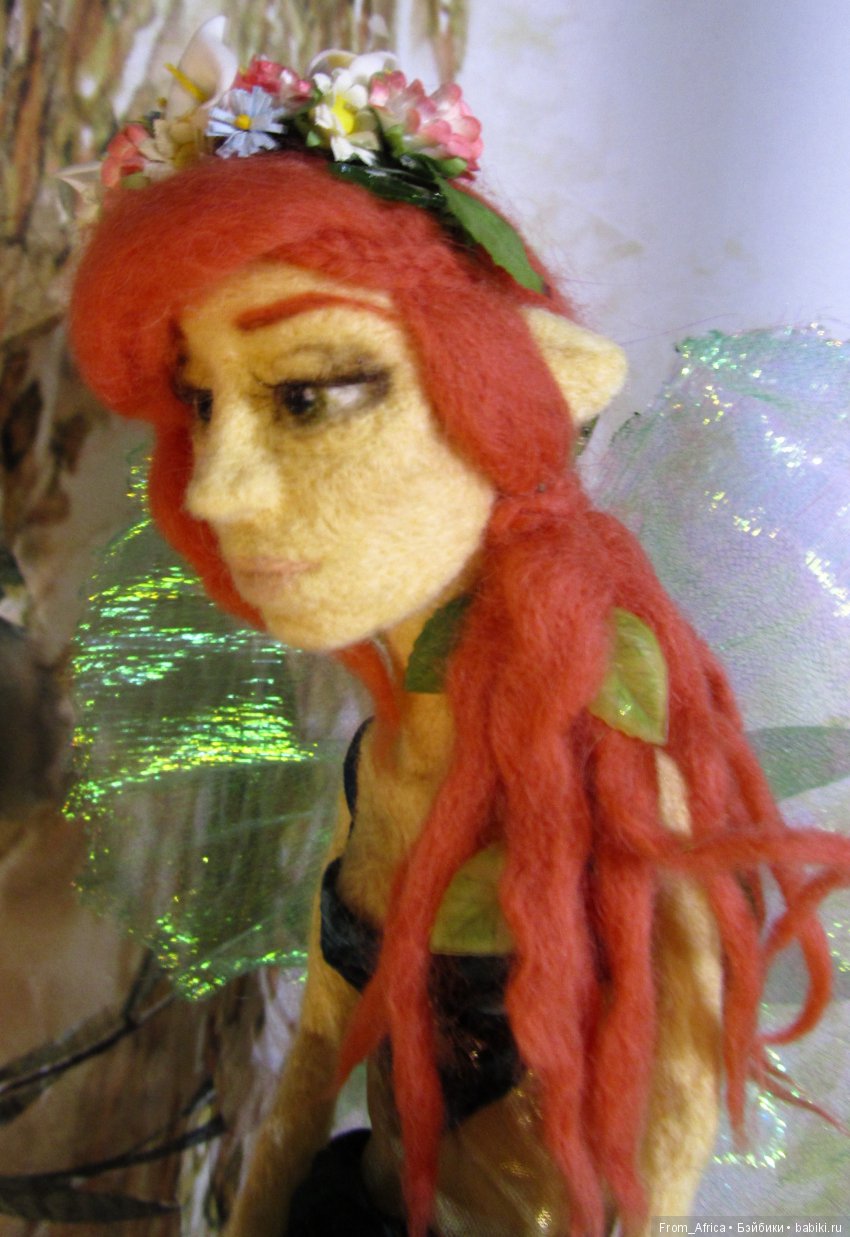 Куколка Весна (войлок) — Валяные игрушки из шерсти: сухое валяние