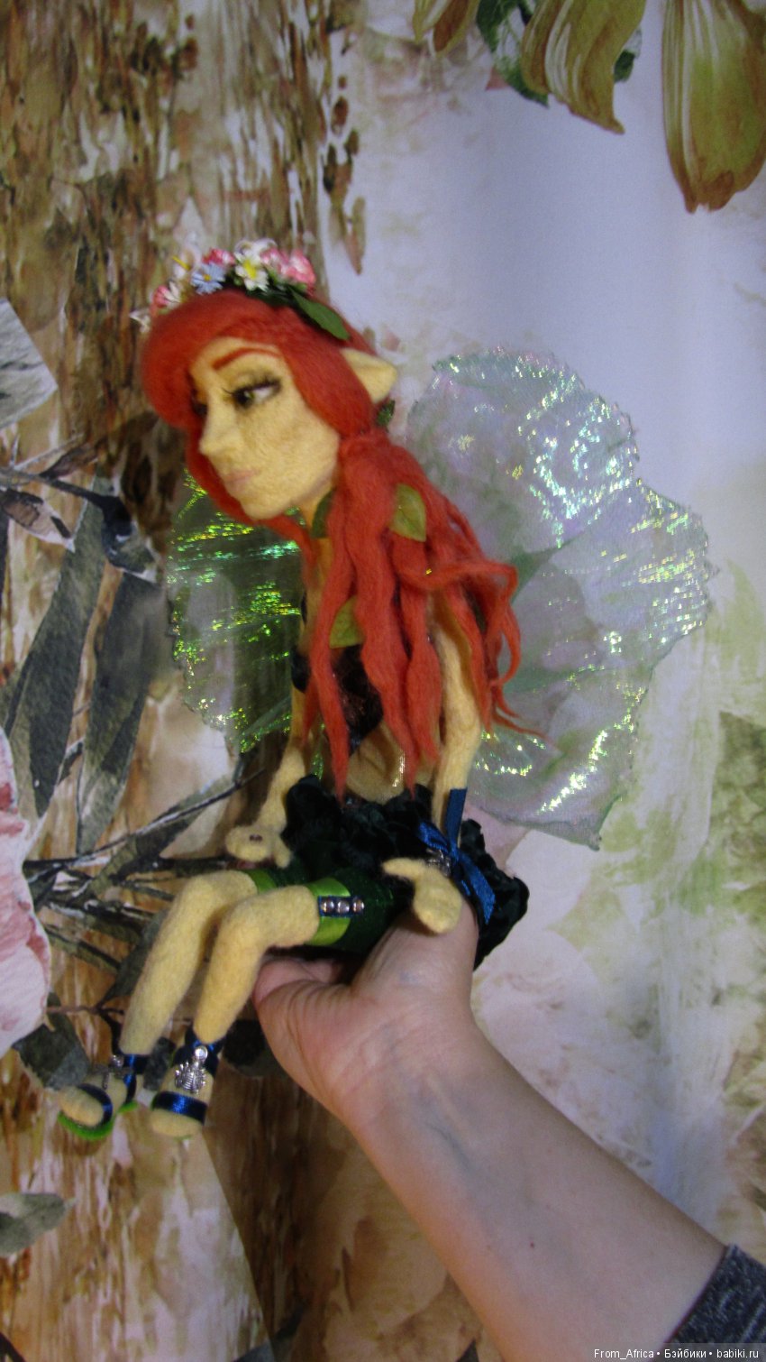 Куколка Весна (войлок) — Валяные игрушки из шерсти: сухое валяние (фото 5)