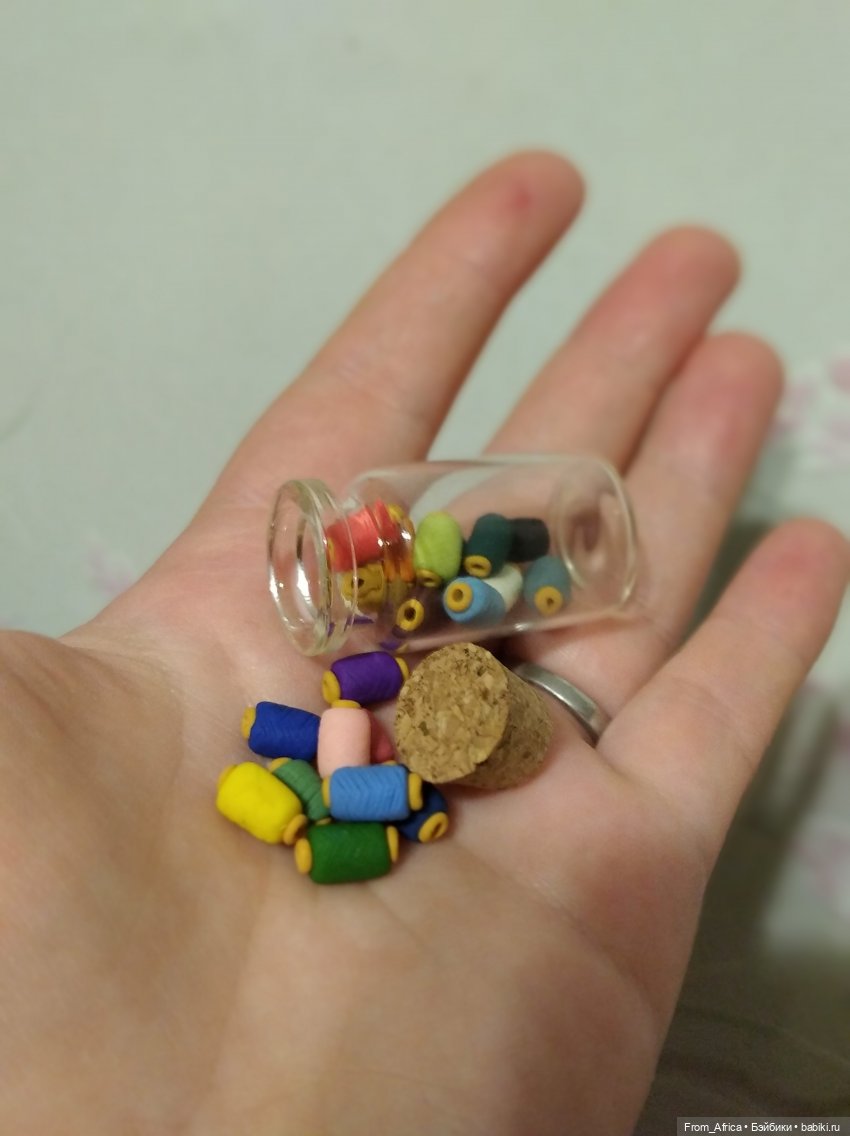 Любимая полочка швеи — Кукольная миниатюра своими руками: еда (фото 8)