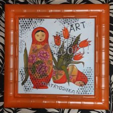 Матрешек можно не только расписывать, но и писать) Маслом или акрилом