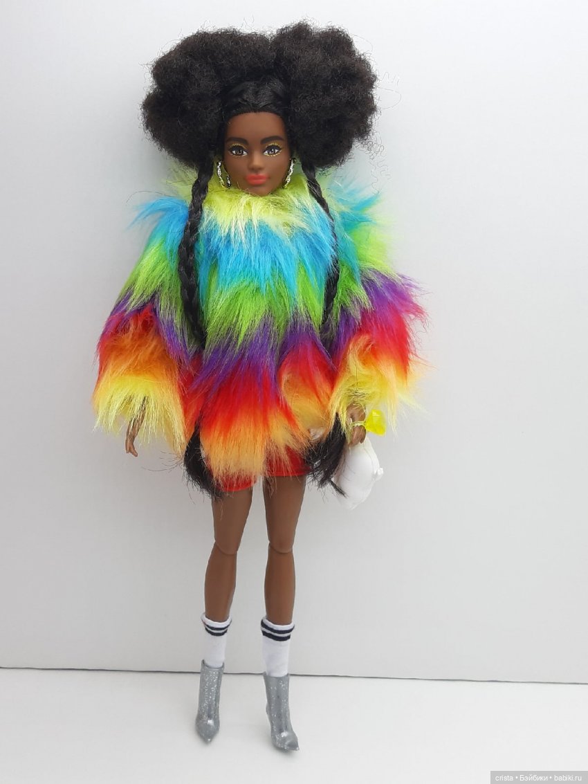 Barbie Extra Dol. №1: in Rainbow Coat with Pet Poodle. Распаковка и обзор