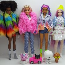 Barbie Extra Dol. №1: in Rainbow Coat with Pet Poodle. Распаковка и обзор