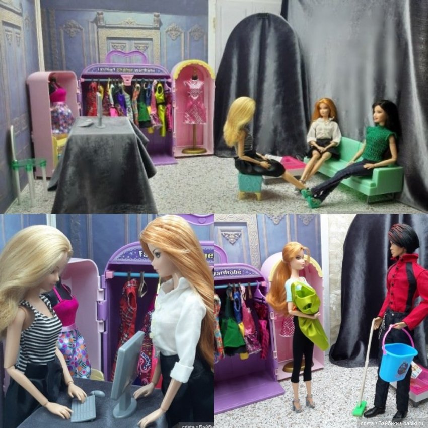 Магазин одежды — Мебель для кукол и домиков: фото