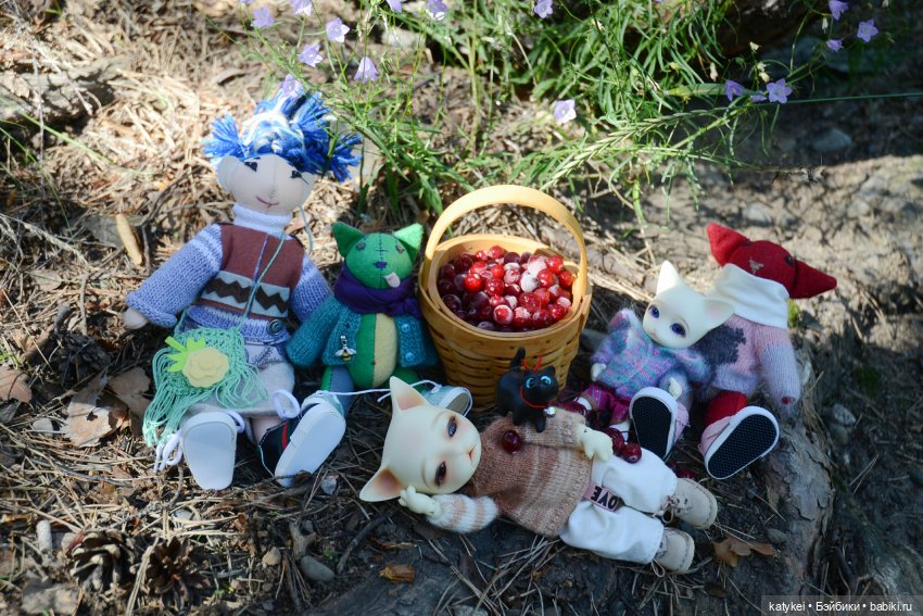 Текстильная кукла Коралина и Ягоды (два постконкурса)