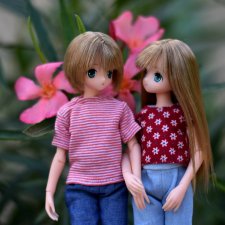 Двойняшки на прогулке