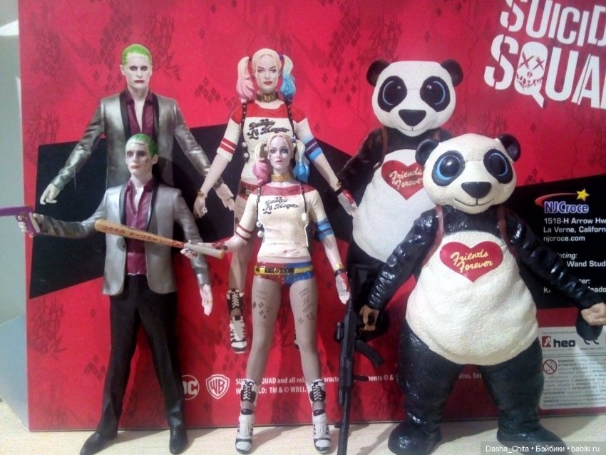 Обзор гибких фигурок Харли Квинн, Джокера и Панды от Nj Croce New KB14