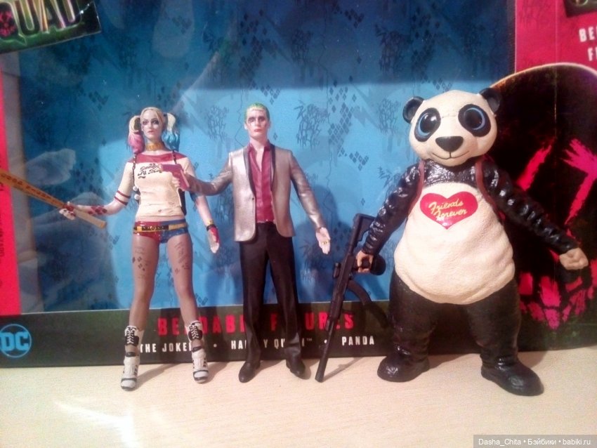 Обзор гибких фигурок Харли Квинн, Джокера и Панды от Nj Croce New KB14