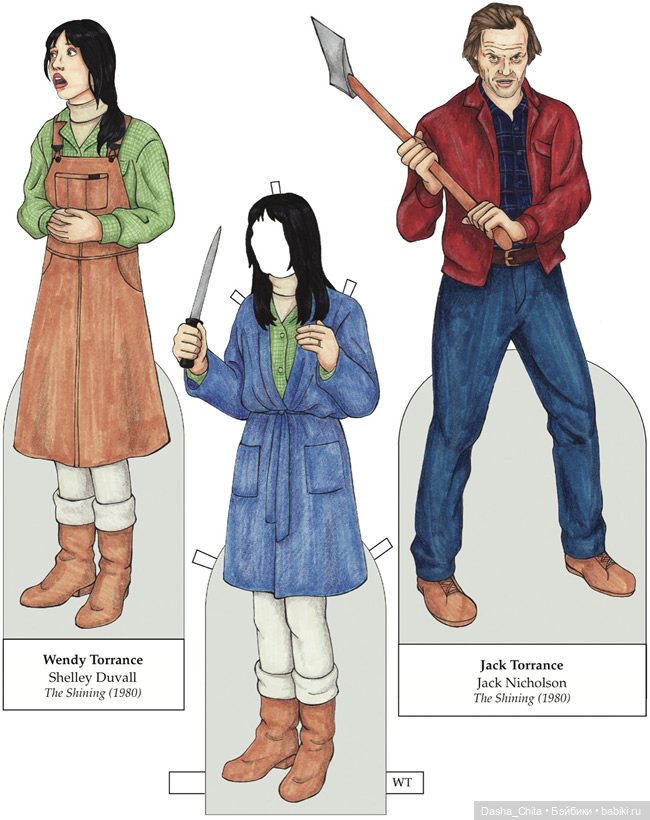 Злодеи из фильмов ужасов: бумажные куклы (фото 3)