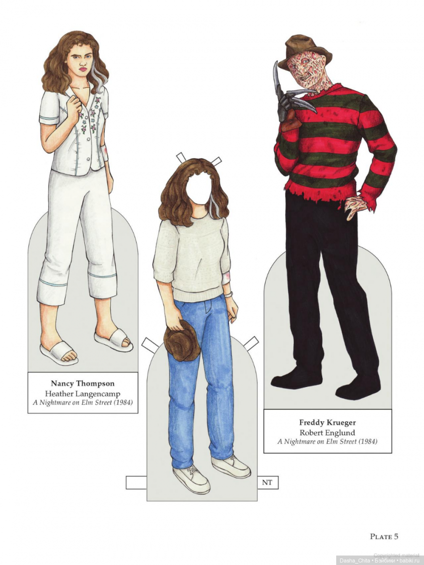 Злодеи из фильмов ужасов: бумажные куклы (фото 2)