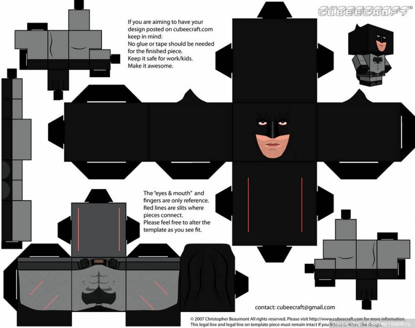 Отряд самоубийц - Suicide squad: cubeecraft - бумажные модели