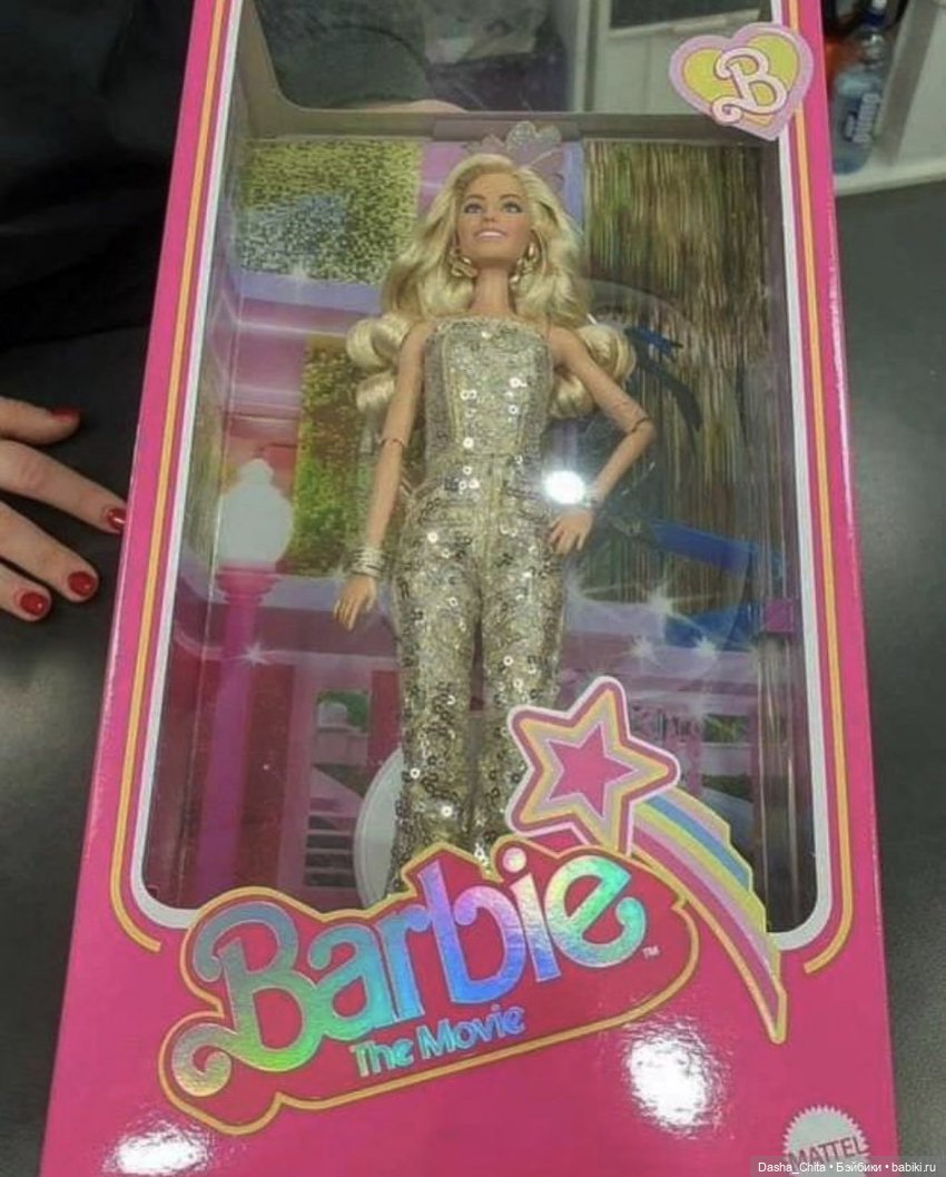 Барби в золотом по фильму Барби  + новые фото и видеообзор на Барби в розовом