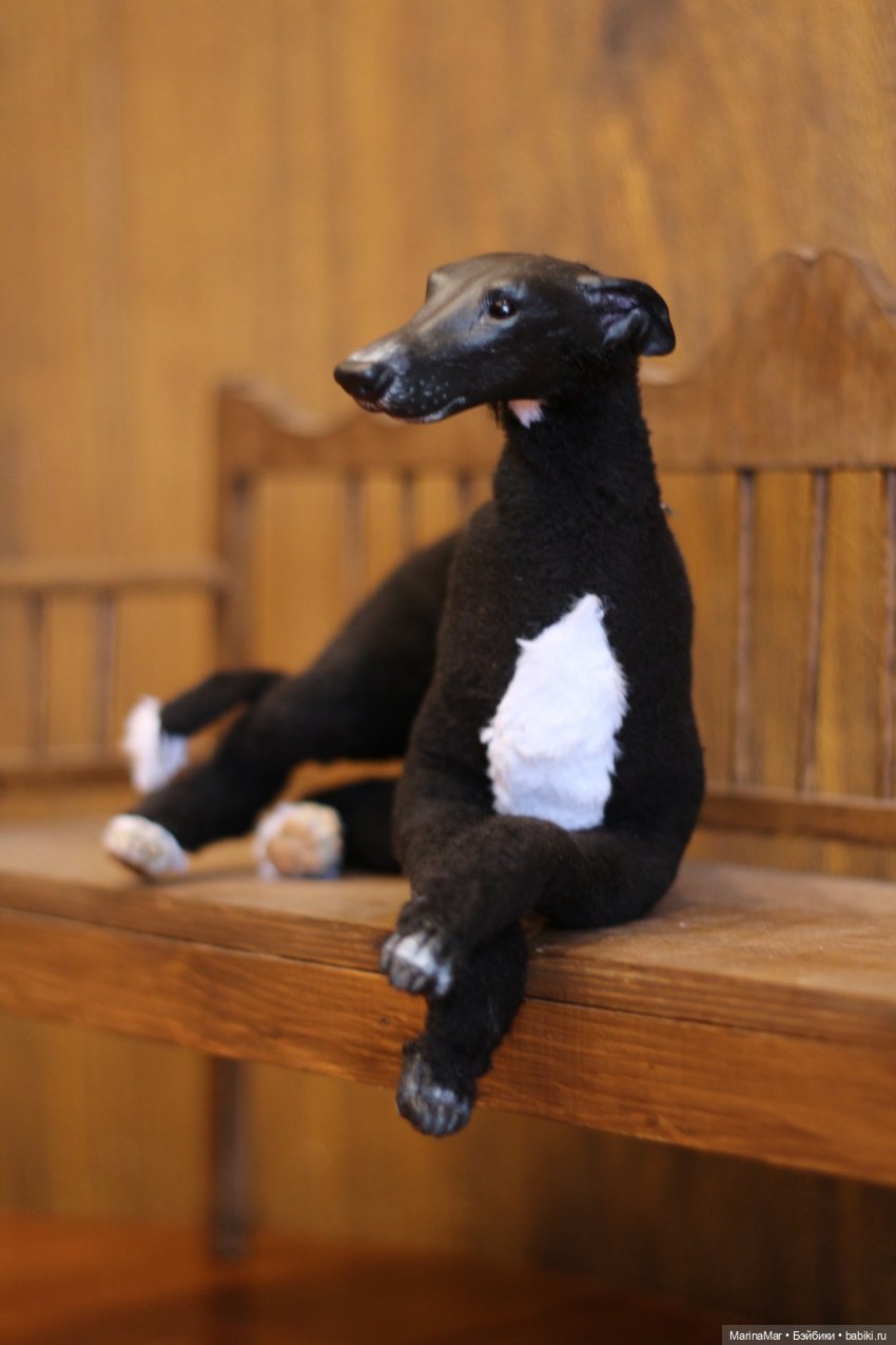 Испанский гальго | Бэйбики Испанский гальго — Игрушки в смешанной технике (мех и глина): Арт