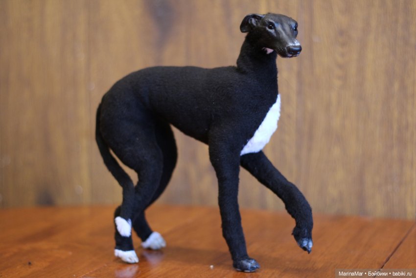 Испанский гальго | Бэйбики Испанский гальго — Игрушки в смешанной технике (мех и глина): Арт (фото 2)