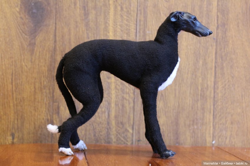 Испанский гальго | Бэйбики Испанский гальго — Игрушки в смешанной технике (мех и глина): Арт (фото 3)