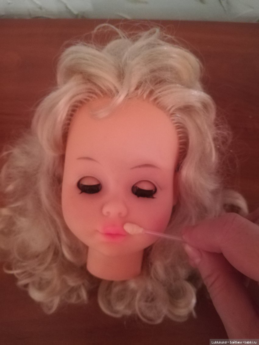 Как убрать белые пятна с куклы после неудачного отбеливания. Тонирование куклы (фото 6)