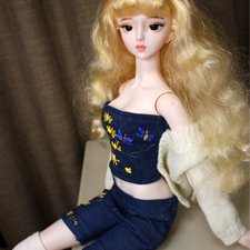 Хваст одежкой. Джинсовая двойка "корсет и шортики" для нежной девочки DBS