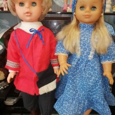Кукла  ГДР номерные мальчик и девочка. Лот.