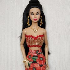 Одежда для Mizi, Poppy, Xian топ, юбка и комплект украшений