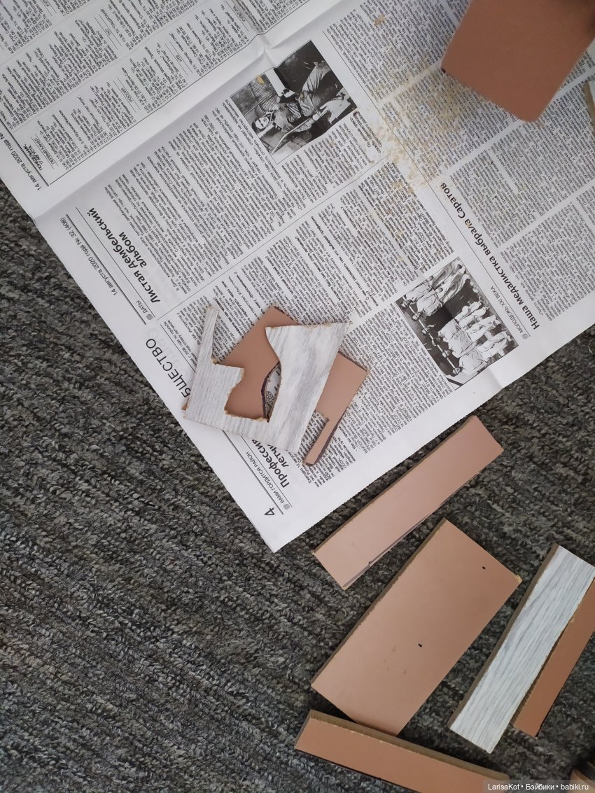 МК школьная парта — Кукольная мебель своими руками: МК (фото 4)