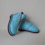 Кожаные ботинки для PTICHKA Art dolls небесно-голубого цвета.