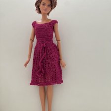 Платье для Барби  вязаные