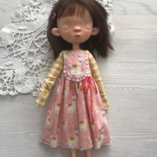 Платье для кукол на теле Obitsu 22 и похожих