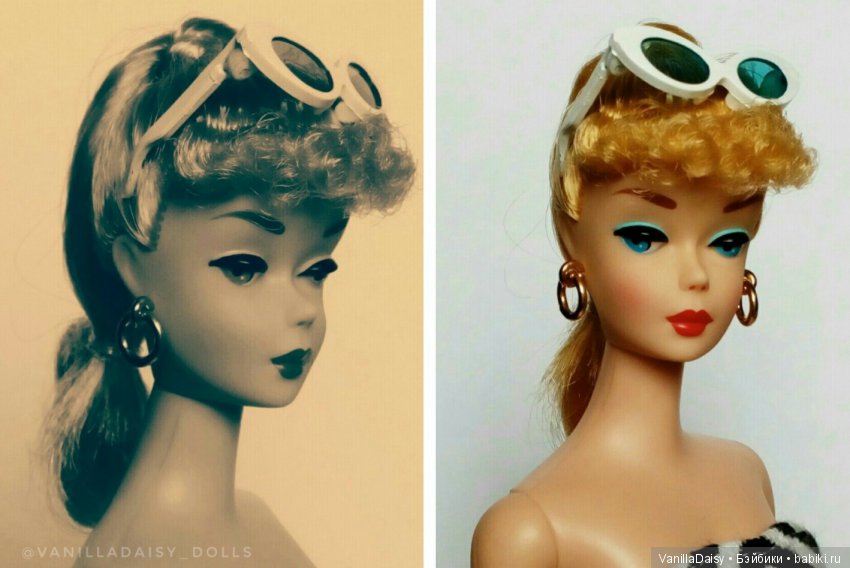 Barbie Reproduction Black & White Bathing Suit - первая леди в коллекции (фото 3)